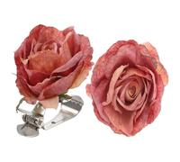 SUPVOX Juego de 2 Abrazaderas para Cortinas Minimalistas Clip Floral, Pinzas de Plástico y Metal, Color Rosa, Accesorios para Atar Cortinas en Dormitorios