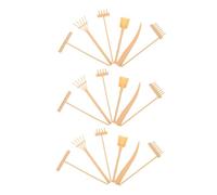 SUPVOX Juego De 3 Mini Rastrillos De Jardín Zen Pequeños De Mango Corto para Arena Zen Herramientas De Jardín En Miniatura para Arena para Pintar con