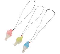 SUPVOX Juego de 3 Silbatos de Cerámica para Fiestas Forma de Caracola en Rosa Azul y Verde Tamaño 75X37X25 CM Silbato Musical y Juguete para Hacer Ruido Adecuado para Cumpleaños y