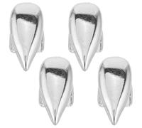 SUPVOX Juego de 4 Grills de Hip Hop, con Forma de lágrima de Cobre y Colmillos de Vampiro. Joyería Plateada para Dientes caninos. Grills Removibles para Estilo Urbano y Streetwear.
