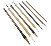 SUPVOX Juego de 7 Pinceles de Caligrafía China Tradicional para Principiantes Set de Pinceles de Pelo Natural para Pintura y Escritura Kit de Caligrafía Artística Herramientas para