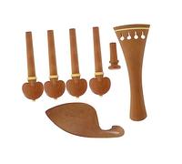 SUPVOX Juego de Accesorios para Violín 4/4 Diseño Clásico Elegante y Cómodo de Madera de Azufaifo Cordal, Clavijas y Barbada para DIY Tu Violín