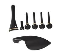 SUPVOX Juego de Accesorios para Violín en Madera Sintética Negra, Piezas de Repuesto Cómodas y Resistentes para Músicos Profesionales