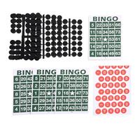 SUPVOX Juego de Bingo Tarjetas de Plástico y Papel para Reuniones Familiares, Juego Portátil que Mejora Habilidades de Pensamiento Crítico, 1 Set