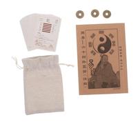 SUPVOX Juego De Cartas De i Ching Monedas Chinas Suerte para Principiantes, Tamaño Estandar, Incluye Guía Antigua De Hexagramas, Amuletos De Fortuna y Adivinación Feng Shui, Set Completo De 64 Cartas