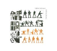 SUPVOX Juego de Figuras de Soldados de Juguete de Plástico, Set de 1 Unidad, Miniaturas Militares para Juegos Imaginativos y Escenas de Mesa de Arena