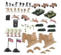 SUPVOX Juego de Maquetas de Equipo para Niños Set de Soldados Segunda Guerra Simulado de Aviones y Vehículos Decoración Realista para Juegos y Fotografía 1 Set