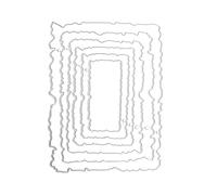 SUPVOX Juego de Troqueles de Corte DIY en Acero al Carbono, Plantilla Metálica para Scrapbooking, Tarjetas de Felicitación y Álbumes, Diseño Borde Rasgado, Color Plateado, Herramienta