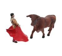 SUPVOX Juego Infantil de Figuras de Acción de Vaqueros y Vacas de Plástico Realistas, Set de 10 Piezas para Juego Educativo y Aventuras del Oeste, Juguetes de Animales