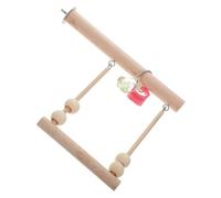 SUPVOX Juguete De Loro Columpio Colgante para Pájaros De Madera Natural, Resistente a Mordeduras, Tamaño Pequeño, Adecuado para Jaula, para Loros Domésticos y Aves Pequeñas