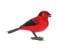 SUPVOX Juguete Interactivo Pájaro Eléctrico con Canto Realista y Sensor de Sonido y Luz para Adorno Detallado para Aprendizaje y Interior y Exterior