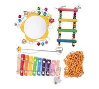 SUPVOX Juguetes Colgantes para Gallinas y Pollos con Xilófono Espejo Alimentación Colores Brillantes y Duraderos para Entretenimiento y Actividad Gallineros