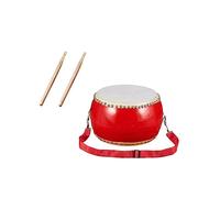 SUPVOX Juguetes De Tambor De La Piel De Vaca Bebé Instrumento Musical Práctica Kit De Batería para Tambor De Juguetes De Tambor Musical para Iniciar Sesión Rojo