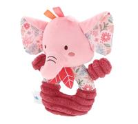 SUPVOX Juguetes Interactivos Para Recién Nacidos y Bebés 0-1 Año Anillo Sonajero Mano De Peluche Rosa Sonido Suave Material Felpa Seguro Para Desarrollo Sensorial Infantil