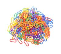 SUPVOX Juguetes para Pájaros 400 Piezas Ganchos con Forma de C Y Eslabones de Cadena Juguete Educativo para La Creatividad Y La Cognición de Niños Y Niñas
