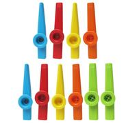 SUPVOX Kazoos de Plástico para Niños, Set de 10 Piezas en Colores Aleatorios, Instrumento Musical Portátil y Ligero para Acompañamiento y Educación Musical Infantil Color Aleatorio