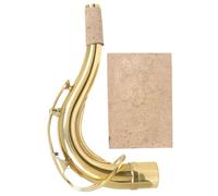 SUPVOX Kit de Reemplazo Cuello Curvado para Saxofón Tenor Cuello de Latón Resistente y Duradero con Lámina de Corcho Accesorio para Saxofonistas Profesional y Regalo