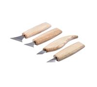 SUPVOX Kit de Tallado para Madera Cuchillas de Acero Cromo-vanadio y Mangos de Madera Dura Agarre Cómodo para Principiantes en Taller de Tallado
