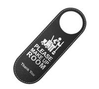 SUPVOX Letrero Colgante de Puerta Reversible de Cuero para Hotel y Oficina, Cartel Doble Cara de No Molestar y Limpieza, Señal Decorativa Resistente y Práctica para Habitaciones