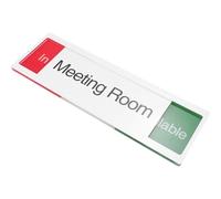 SUPVOX Letrero Deslizante para Puerta de Oficina, Señal de Ocupado Acrílico, Tamaño Mediano, Color Transparente, para Sala de Reuniones y Privacidad en Espacios Laborales