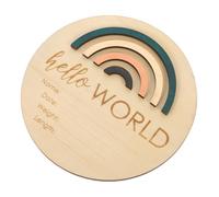 SUPVOX Letrero Redondo De Crecimiento Para Ñiño, Señales Nombre Personalizadas, Madera Suave, Accesorio Para Foto De Recién Nacido, Decoración Infantil, Registro De Etapas