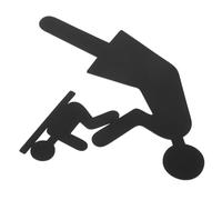 SUPVOX Letrero Señal para Cambiador de Pañales de Ñiño de Acero Inoxidable Negro, Indicador para Baño y Zona de Cambio, Señal Resistente para Uso en Restaurantes, Oficinas y Espacios