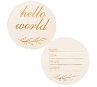 SUPVOX Letreros de Madera para Anunciar el Nacimiento Ñiño, 2 Piezas Minimalistas, Material Resistente y Nombre Personalizado para Padres Primerizos