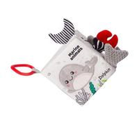 SUPVOX Libro de Tela para Bebés Resistente Roturas Animales Marinos Juguete Educativo Sensorial para Pequeños 0-1 Año Libro Táctil Lavable y Seguro para Desarrollo Temprano