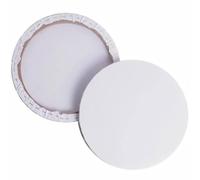 SUPVOX Lienzo Redondo de Algodón 100% Puro de 30 CM Lienzo Estirado para Pintura al Óleo y Acrílica Tablero para Dibujo y Manualidades Accesorio DIY para Artistas y Decoración