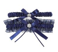 SUPVOX Liga de Novia para Boda en Encaje Azul Marino, Cinturón Elástico Delicado para Mujer, Accesorios para Vestido Nupcial y Fiesta, Ligas para Novia, Faja Día Boda