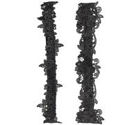 SUPVOX Ligas de Encaje Negras para Novia 2 Piezas, Ligas Ajustables para Muslo, Banda Nupcial para Boda, Accesorios Femeninos para Vestido de Novia y Fiestas