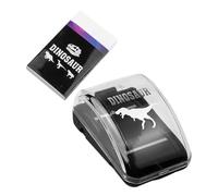 SUPVOX Limpiador de Escritorio Rodillo Portátil Negro, Mini Recogedor de Virutas de Borrador Compacto, Juego 1 Limpiador 1 Borrador para Oficina y Estudio