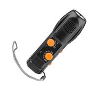 SUPVOX Linterna de Manivela Multifunción con Radio FM Am y de Teléfono para Emergencias Linterna LED Recargable Manual para Camping y Situaciones de