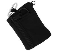 SUPVOX Llavero Multifuncional para Cintura Pequeño Negro, Bolsa Organizadora de Poliéster Cremallera, Monedero Compacto para Hombre, Adecuado para Senderismo, Viajes y Actividades al