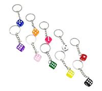 SUPVOX Llaveros de Dados Portátiles Colgantes 3D, Set de 10 Piezas Multicolor para y Accesorios de Bricolaje