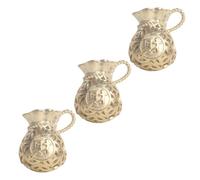 SUPVOX Llaveros de Latón Vintage Grandes, Colgantes Huecos en Forma de Bolsa de Dinero, Set de 3 Piezas para Manualidades DIY y Decoración Artesanal