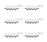 SUPVOX Llaveros de Madera para Graduación 2026, Juego de 6 Unidades Superficie para Sublimación y Transferencia de Calor, Accesorios Personalizados para Recuerdos Universitarios