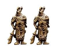 SUPVOX Llaveros Guan Gong de Latón Vintage 2 Piezas, Colgantes Decorativos Retro para Llaves y Bolsos, Accesorios Artesanales Multifuncionales, Delicados Amuletos de Suerte