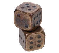 SUPVOX - Lote de 2 dedales de metal antiguos, 12 mm, 6 caras de cobre puro, portátiles para juegos de mesa entre amigos adaptados para casa y fiestas