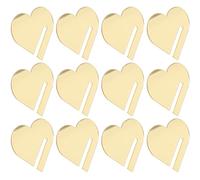SUPVOX Marcadores de Vino Reutilizables Acrílicos en Forma de Corazón Dorado, 30 Piezas, Identificadores Resistentes para Copas y Tazas en Fiestas, Bodas y Celebraciones