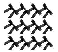 SUPVOX Marcadores para Copas de Vino 30 Piezas Lazos Decorativos Negros de Poliéster Identificadores para Bebidas Fiesta Bodas Eventos Sociales