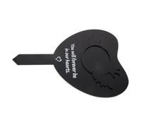 SUPVOX Marco Conmemorativo para Perro Pequeño, Acrílico Negro | Forma de Corazón, Ranura para Imagen de 3 Pulgadas, Estaca de Jardín, para Cementerios y Macetas Grandes
