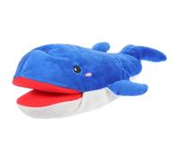 SUPVOX Marioneta de Mano Realista Ballena Azul 30 Cm, Juguete de Peluche Interactivo para Contar Cuentos, Marionetas de Animales Educativas Niñas, Obsequio de Cumpleaños
