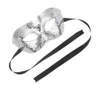 SUPVOX Máscara de Media Cara de Purpurina Plateada Efecto Espejo para Disfraz de Fiesta y Carnaval Ligera y Reflectante Accesorio para Cosplay Graduación y Eventos Nocturnos