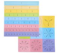 SUPVOX Material Didáctico de Fracciones Magnéticas Imanes, 1 Set de Materiales Manipulativos para Enseñanza Matemática, Herramienta Didáctica para Aula y Hogar, Juego Interactivo