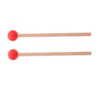SUPVOX Mazas de Percusión para Marimba con Mango de Madera Cabeza de Goma Roja Accesorio Profesional Ergonómico para Lengüeta y Xilófono Aptas para Principiantes y Expertos