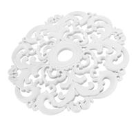 SUPVOX Medallón de Techo Decorativo en Color Claro Estilo Europeo, Medallón Redondo Macizo de Escayola, Adorno Tallado Calado para Lámparas de Techo, Decoración Interior para Salón