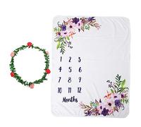 SUPVOX Mensual para Diseño Floral y Fotográfica Decorativa de Franela para Recién Nacidos Soporte para Fotos de Crecimiento de Lavable y Reutilizable