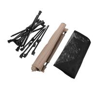 SUPVOX Mesa y Sillas Plegables Portátiles para Camping Conjunto Ligero Color Caqui con Red de Malla Mesa Plegable Pequeña Estable para Picnic Barbacoas y Actividades al Aire Libre