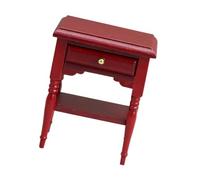 SUPVOX Mesita De Noche Miniatura De Madera Retro para Casa De Muñecas Accesorio Decorativo para Mini Hogar Diseño Lifelike y Creativo